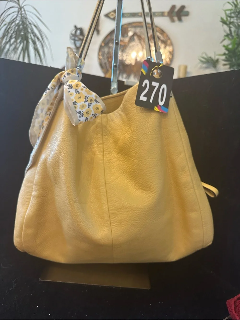 Coach #270 Madison Butter Yellow Phoebe Leather Shoulder Bag